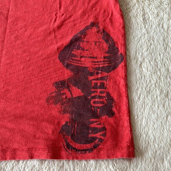 Aeropostale Short sleeve shirt red size Large - Picture 6 of 16